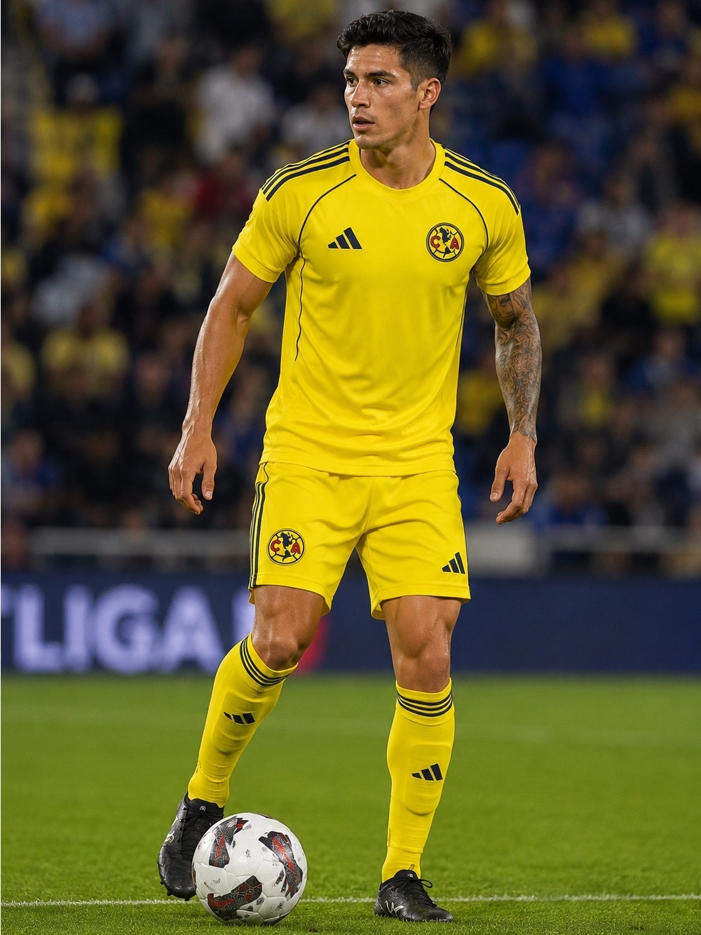 Adidas Yellow Club América Soccer Shorts